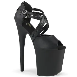 8 Inch Heel FLAMINGO-865 Black Pu