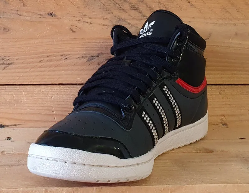 Adidas Sleek Series Top Ten Mid Leather Trainers UK8/US9.5/E42 V22622 Black/Red