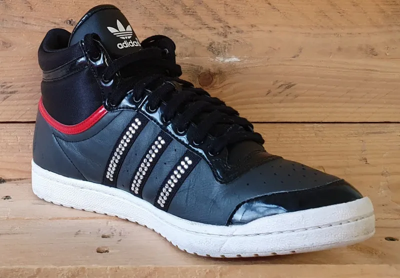Adidas Sleek Series Top Ten Mid Leather Trainers UK8/US9.5/E42 V22622 Black/Red
