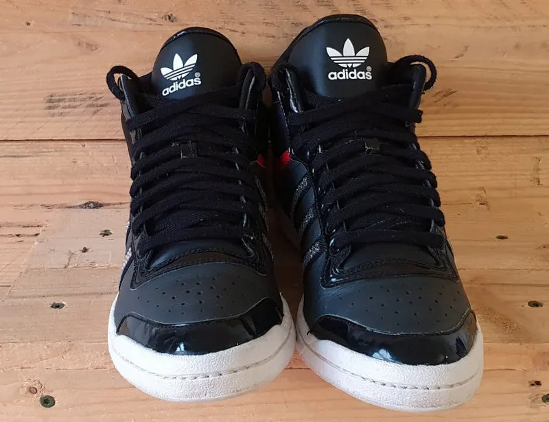 Adidas Sleek Series Top Ten Mid Leather Trainers UK8/US9.5/E42 V22622 Black/Red