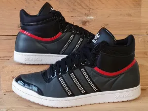 Adidas Sleek Series Top Ten Mid Leather Trainers UK8/US9.5/E42 V22622 Black/Red