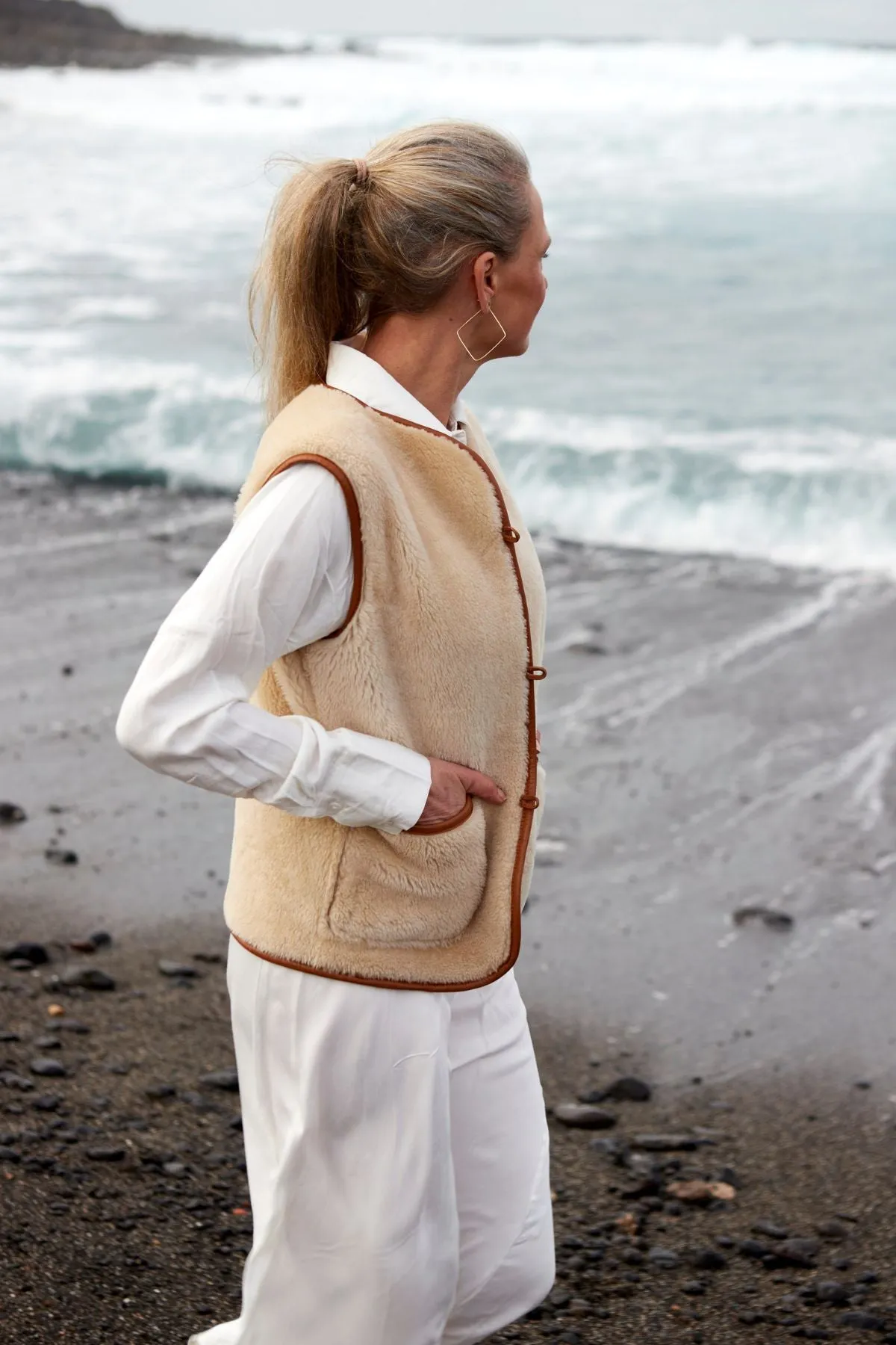 Anais Shearling Waistcoat