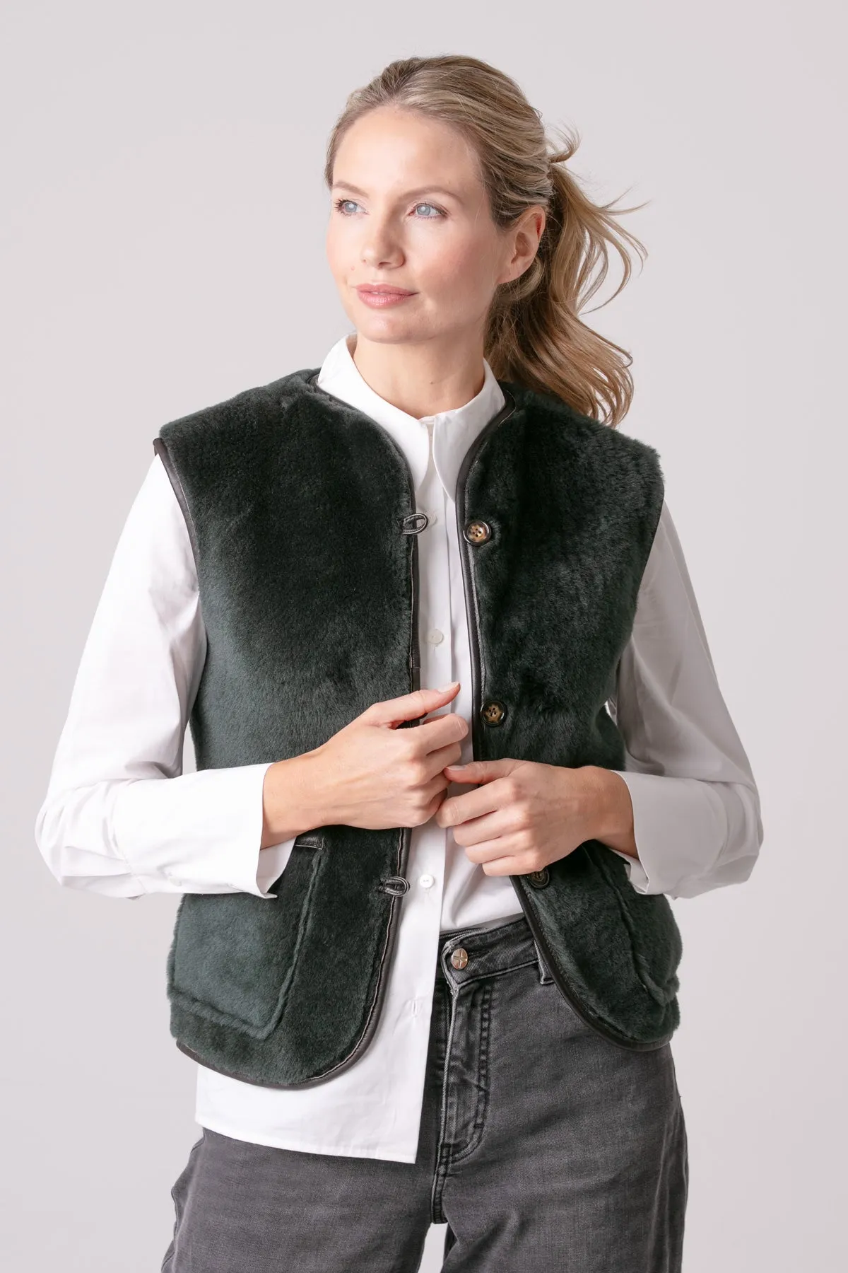 Anais Shearling Waistcoat