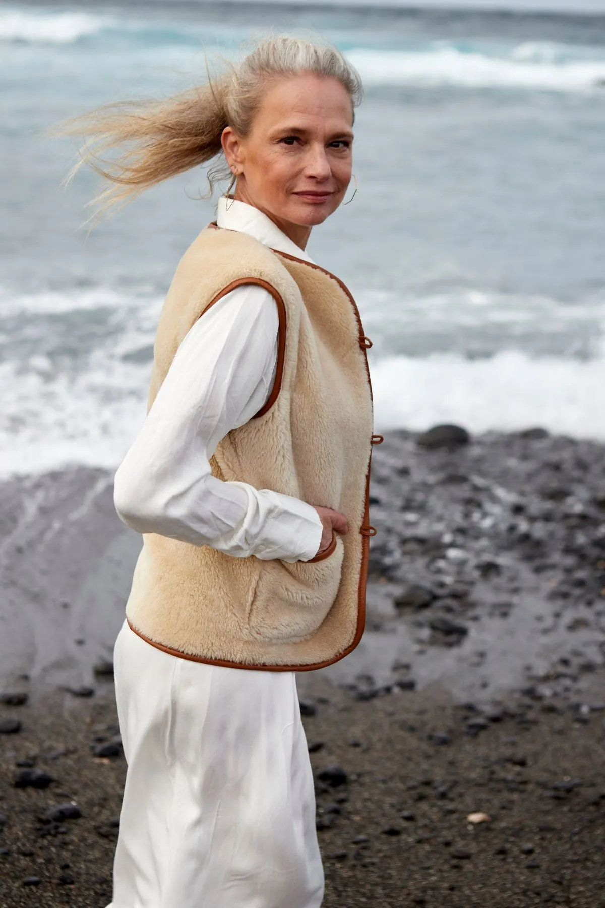 Anais Shearling Waistcoat