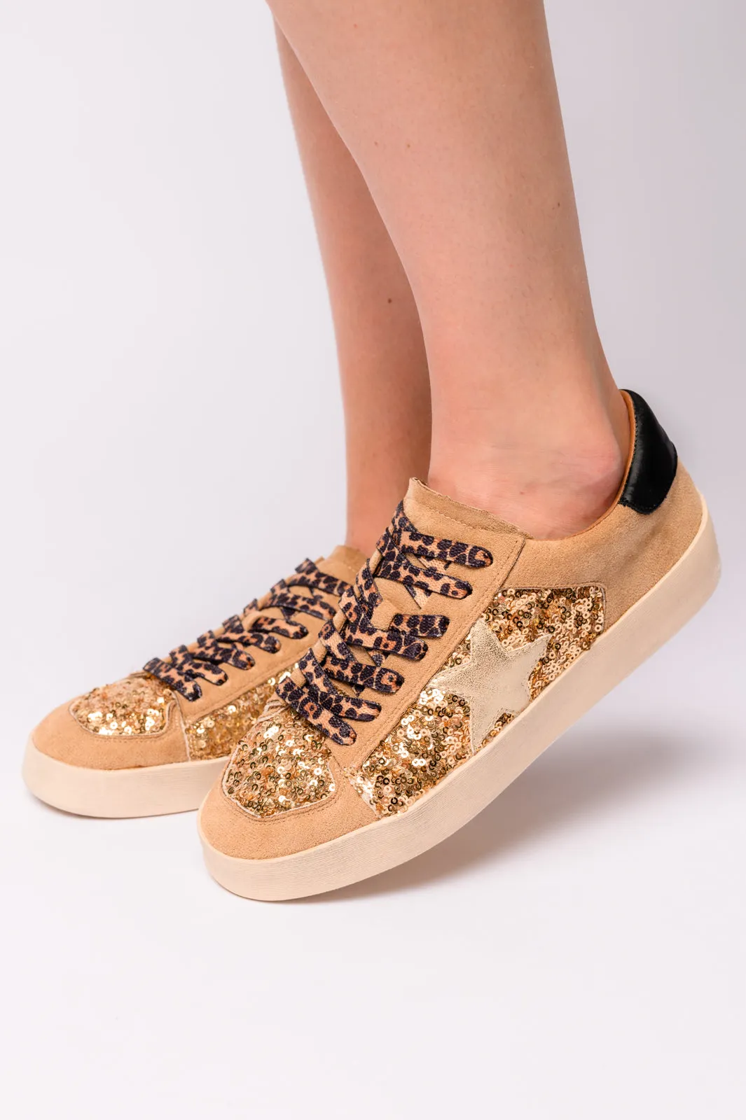 Another Round Sneakers in Gold Sequins - 7/24/2024 Corkys