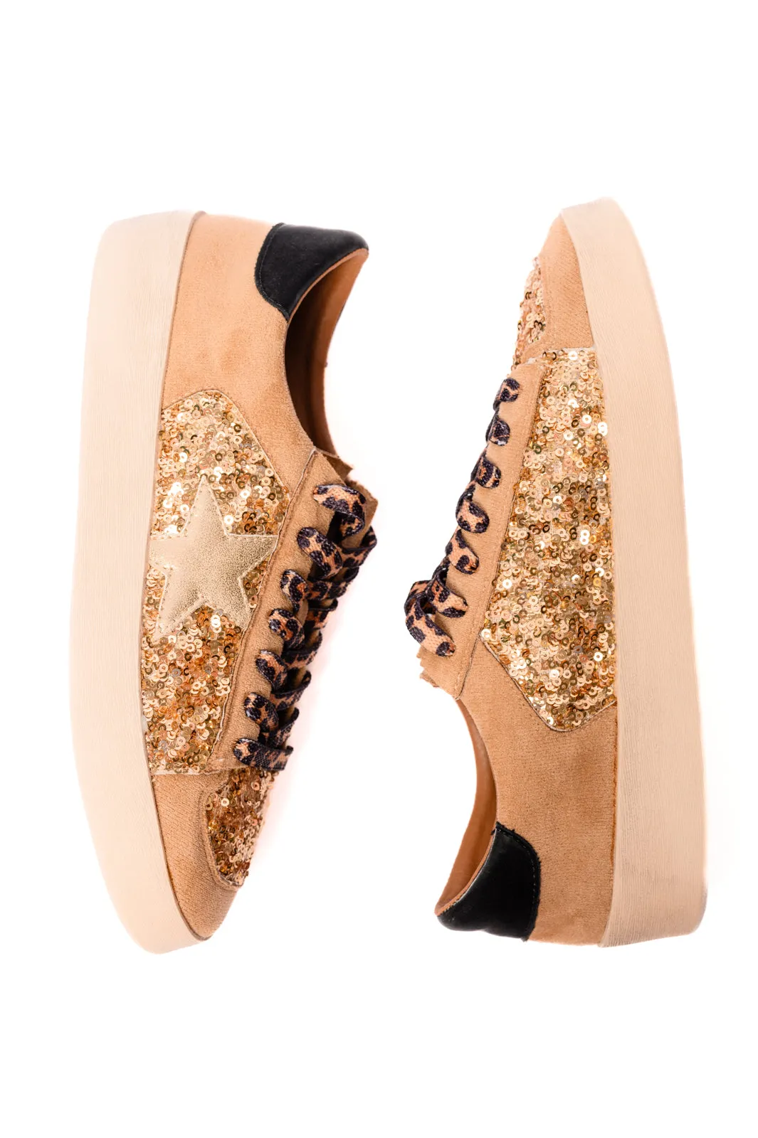 Another Round Sneakers in Gold Sequins - 7/24/2024 Corkys