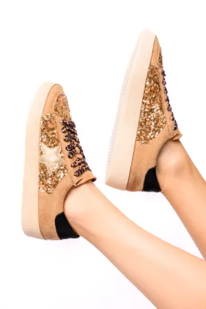 Another Round Sneakers in Gold Sequins - 7/24/2024 Corkys