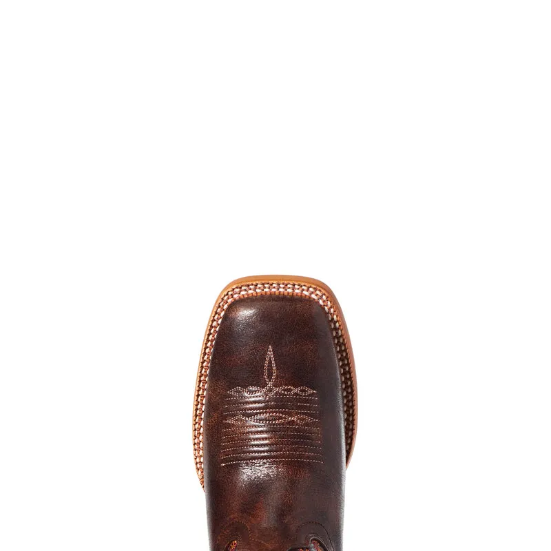 'Ariat' Women's 12" Belmont Western Square Toe - Crackled Cafe