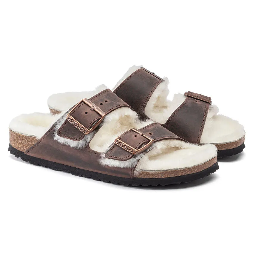 Arizona Shearling - The Birkenstock Shearling Sandal in Habana