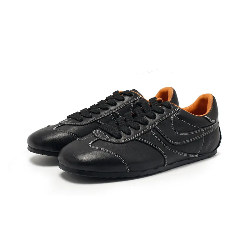 Army Trainer Low-top Hidden Lift Sneakers in Black/Pink/Light Grey/Apricot/Orange Red