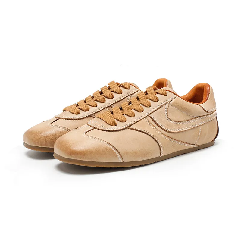 Army Trainer Low-top Hidden Lift Sneakers in Black/Pink/Light Grey/Apricot/Orange Red