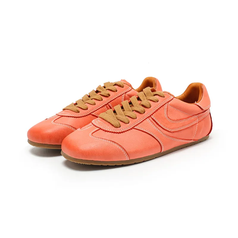 Army Trainer Low-top Hidden Lift Sneakers in Black/Pink/Light Grey/Apricot/Orange Red