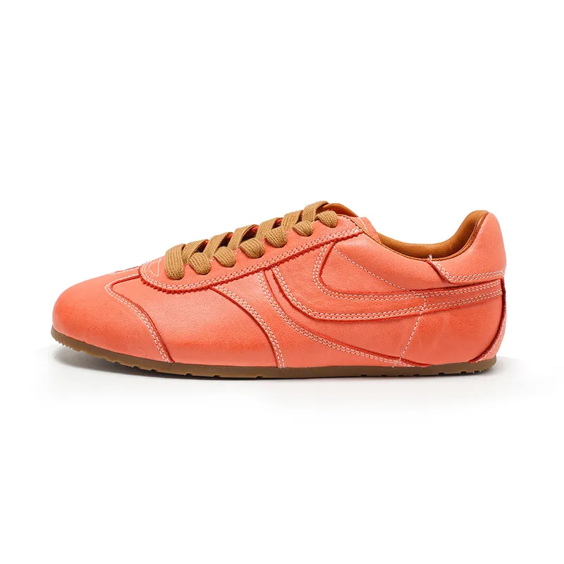 Army Trainer Low-top Hidden Lift Sneakers in Black/Pink/Light Grey/Apricot/Orange Red