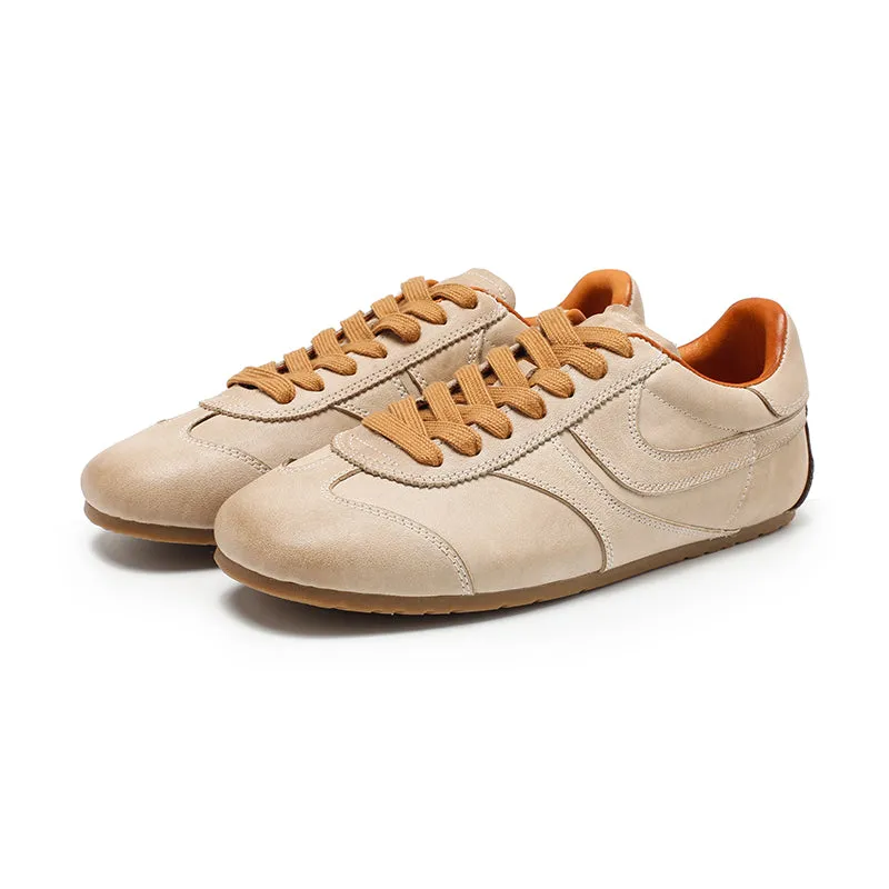 Army Trainer Low-top Hidden Lift Sneakers in Black/Pink/Light Grey/Apricot/Orange Red