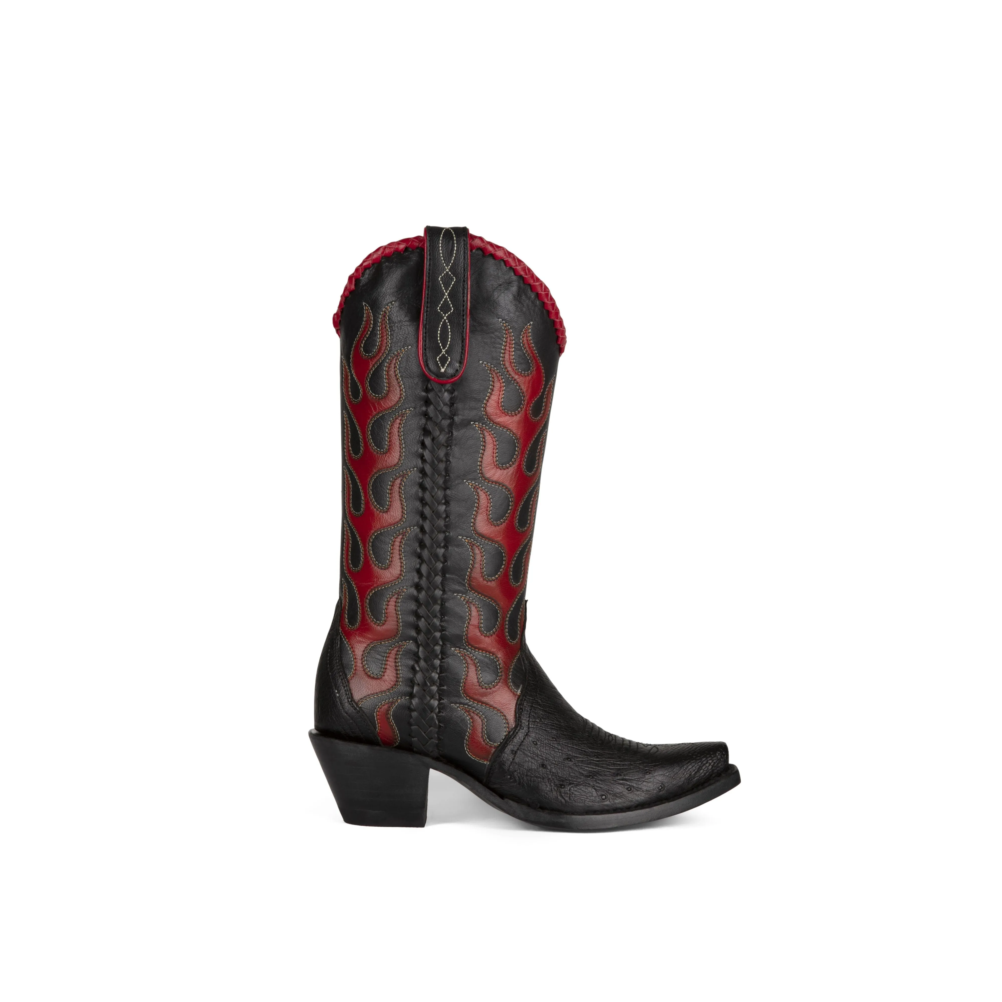 Azulado - Carmen Smooth Ostrich - Black