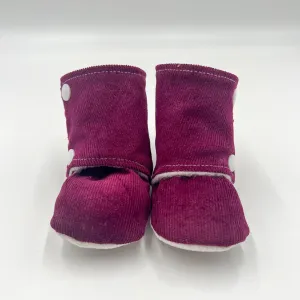 Baby Booties (Rose Apple Corduroy)