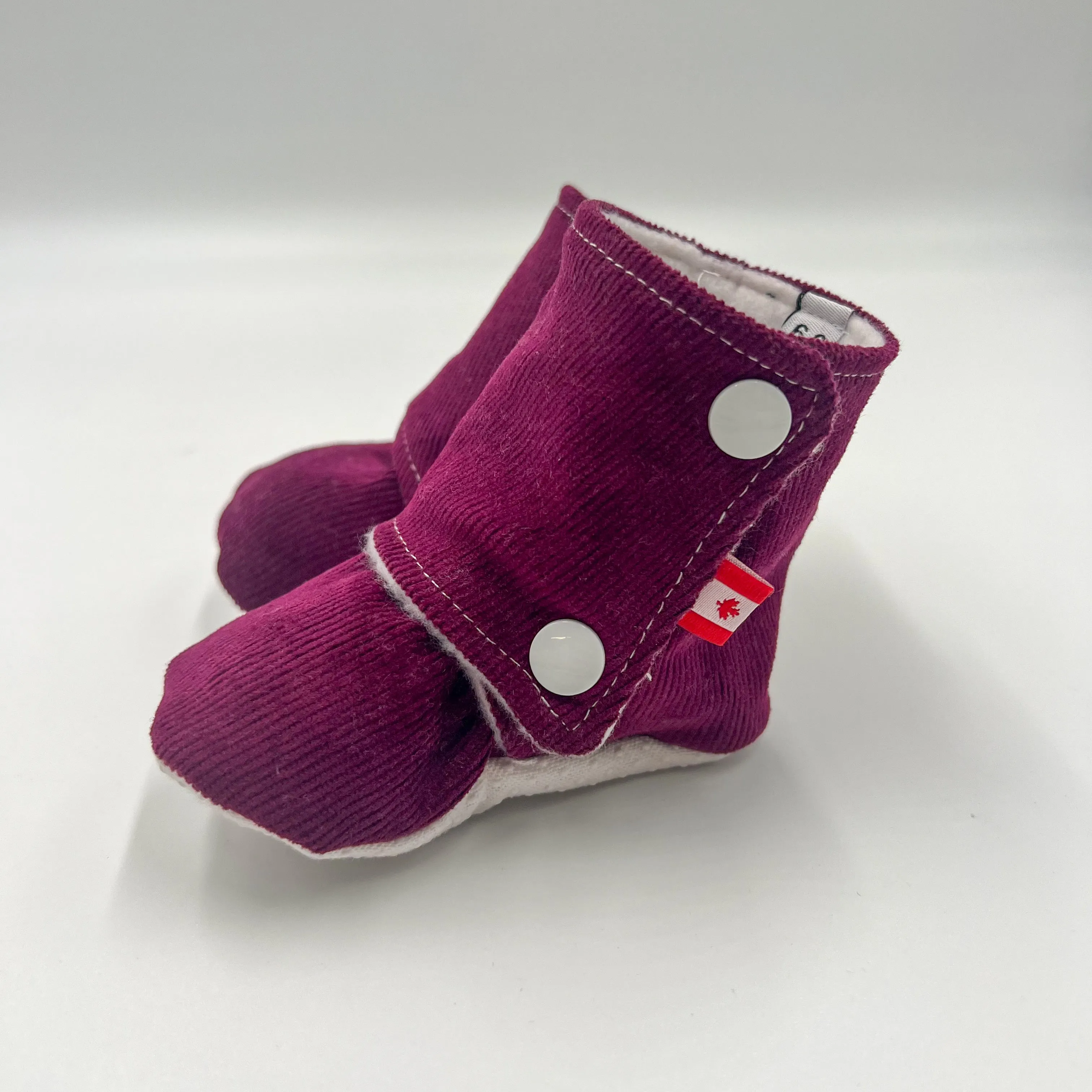 Baby Booties (Rose Apple Corduroy)