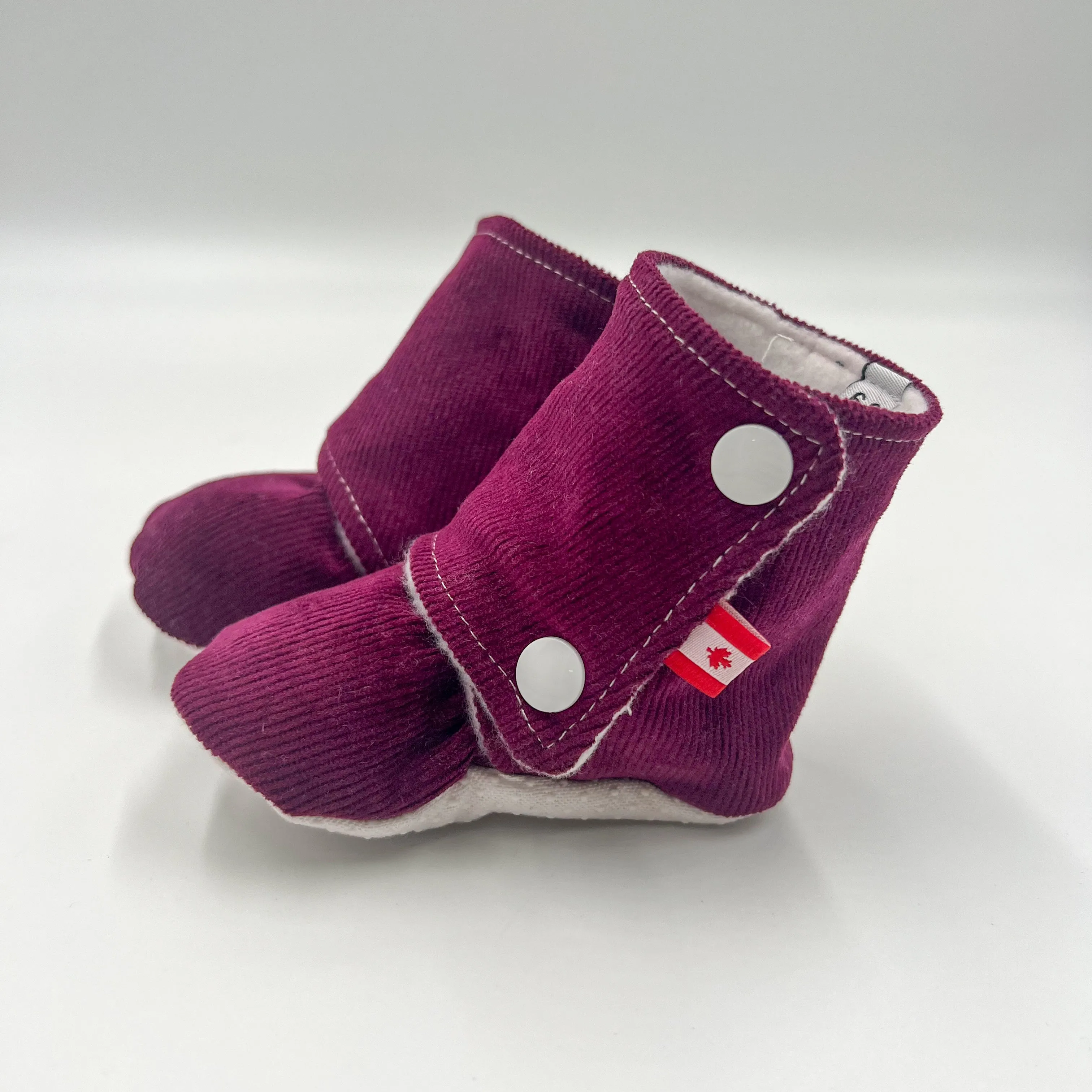 Baby Booties (Rose Apple Corduroy)