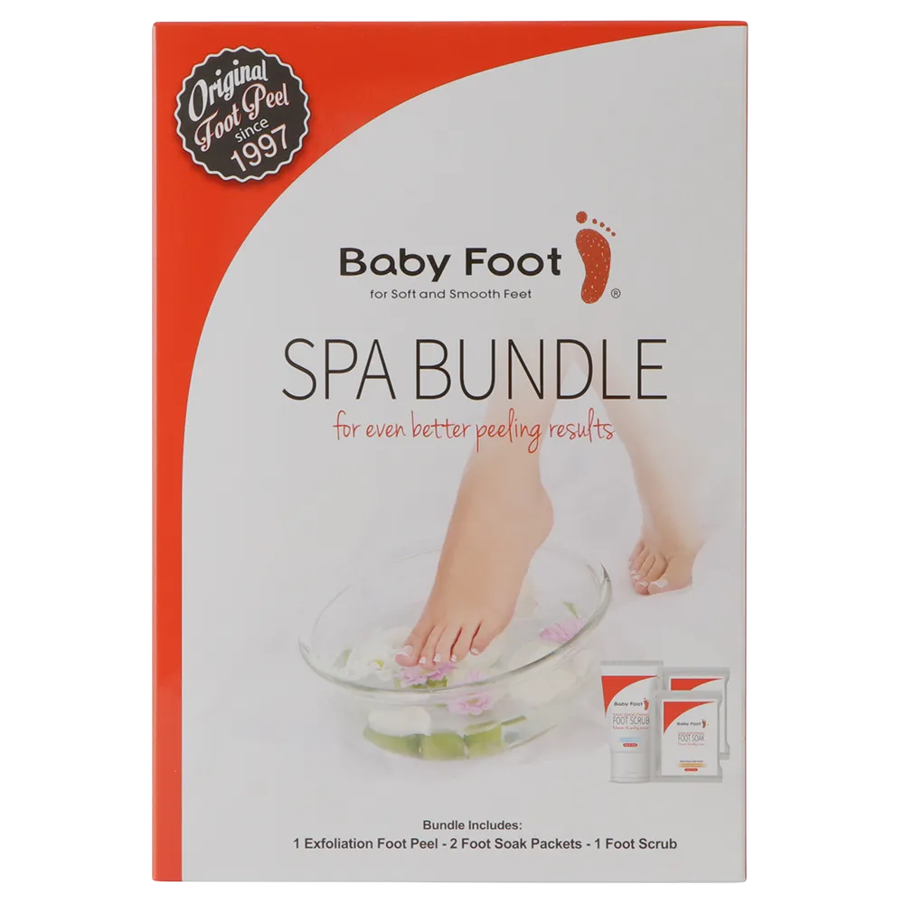 Baby Foot Spa Bundle includes Original Peel, 2 Foot Soaks & Foot Scrub