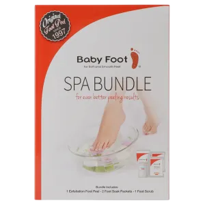 Baby Foot Spa Bundle includes Original Peel, 2 Foot Soaks & Foot Scrub