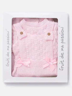 Baby Girl/Boy Matching Ronda Collection 3-piece Knitted Gift Set Bundle
