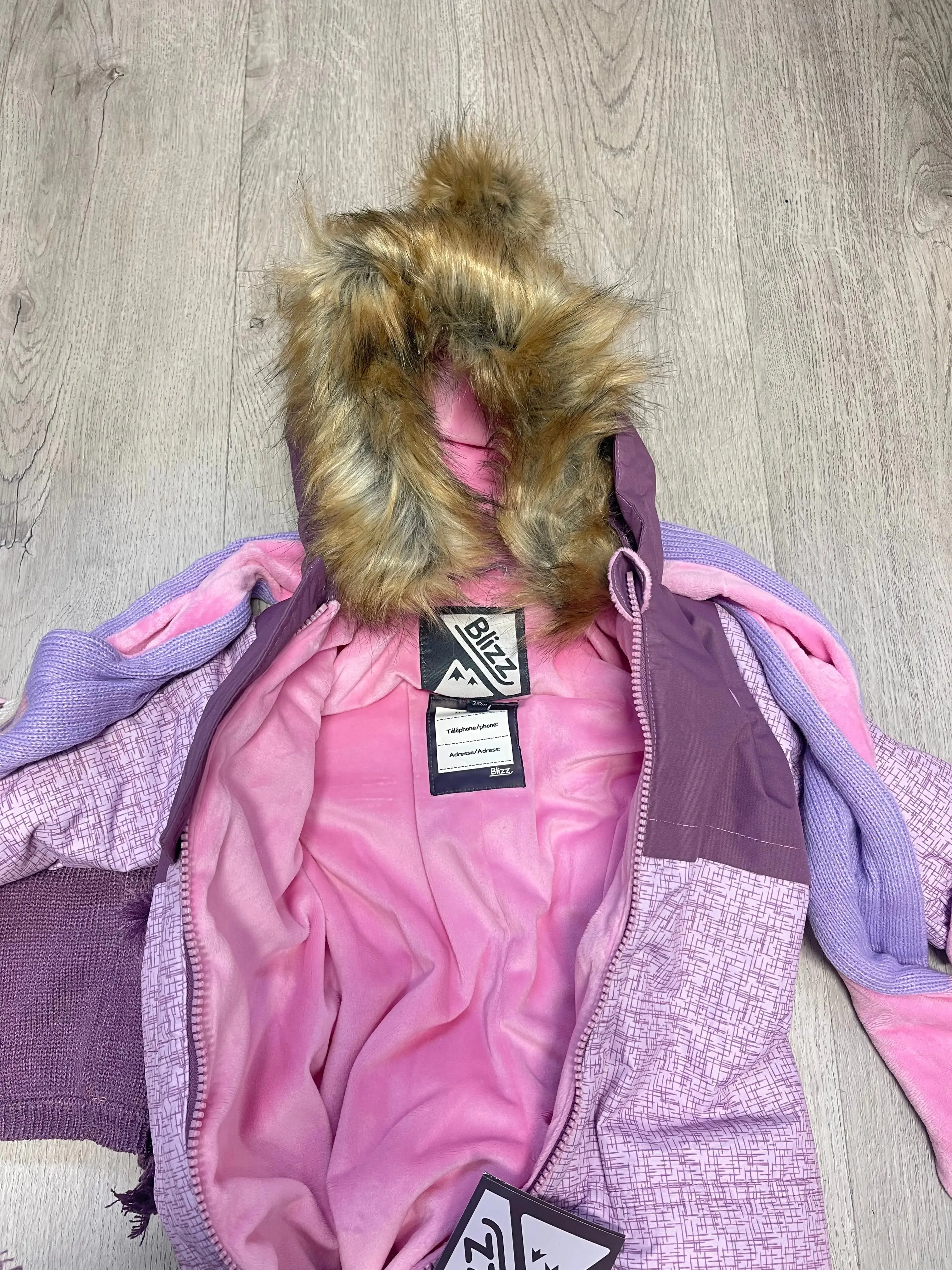 Baby Girls Snowsuit 4 PCS Set - Lavender Mist | Blizz