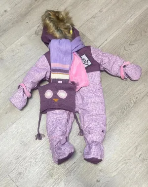 Baby Girls Snowsuit 4 PCS Set - Lavender Mist | Blizz