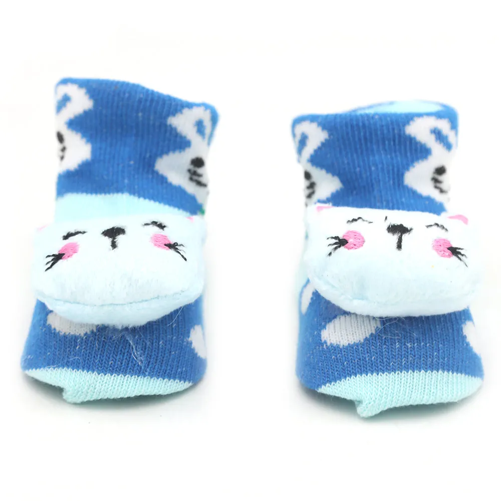 Baby Socks Booties - Steel Blue