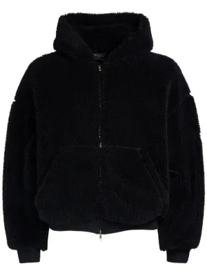 Balenciaga   Faux shearling zip-up hoodie 