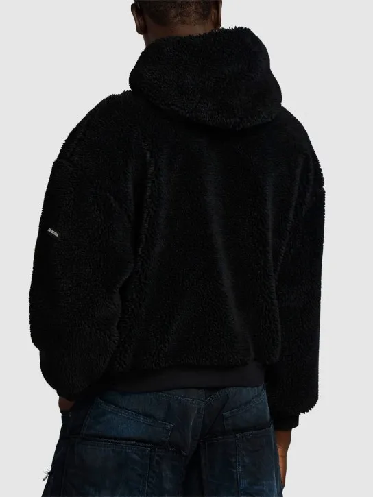 Balenciaga   Faux shearling zip-up hoodie 