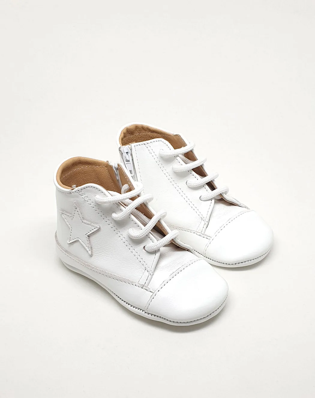 Baptismal leather booties for baby-PR-M128