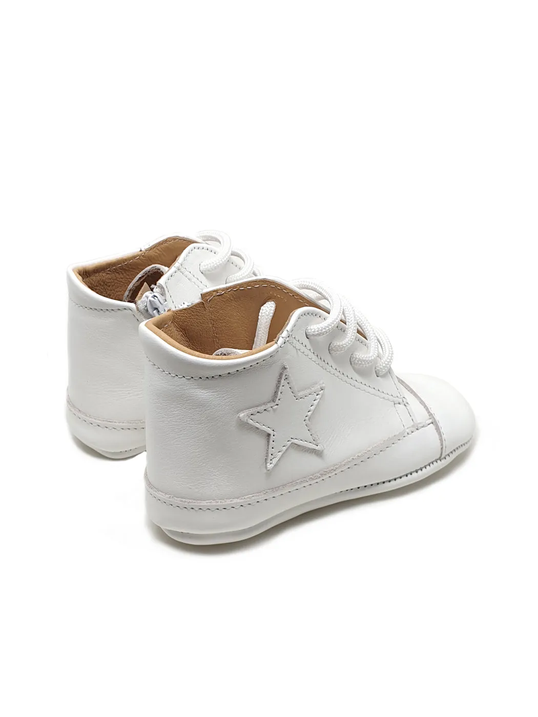 Baptismal leather booties for baby-PR-M128