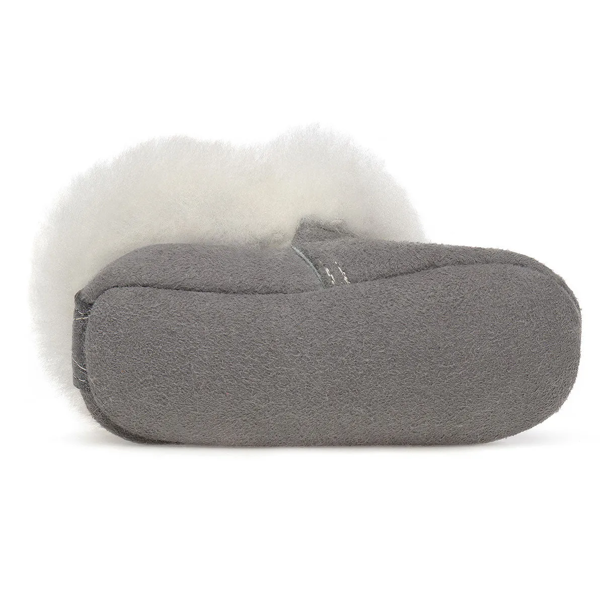 Barra Hand-Stitched Sheepskin Baby Booties - Grey