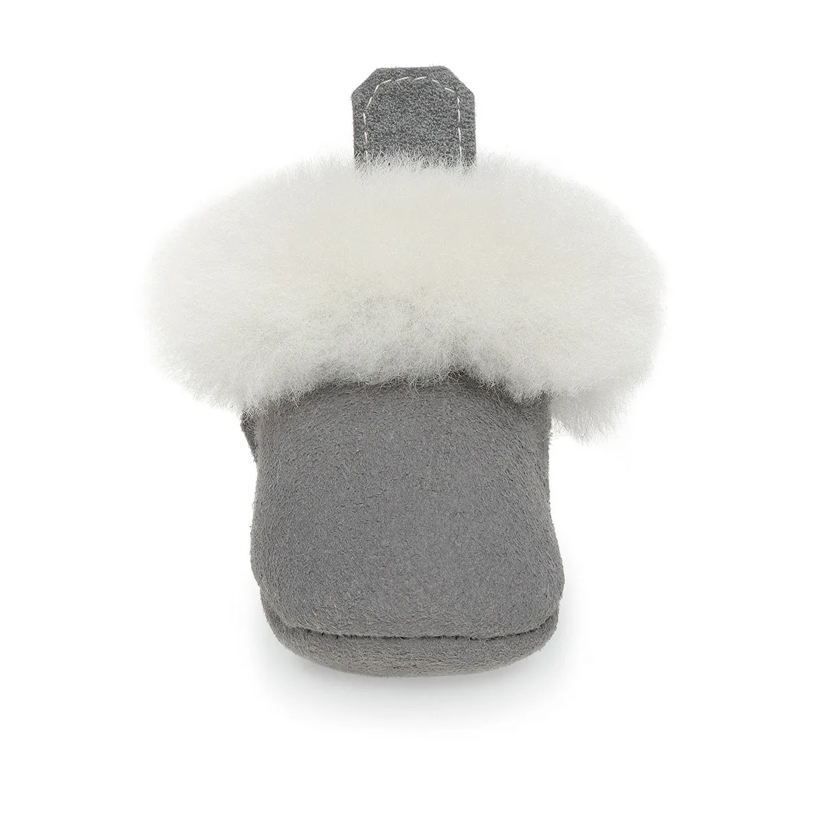 Barra Hand-Stitched Sheepskin Baby Booties - Grey