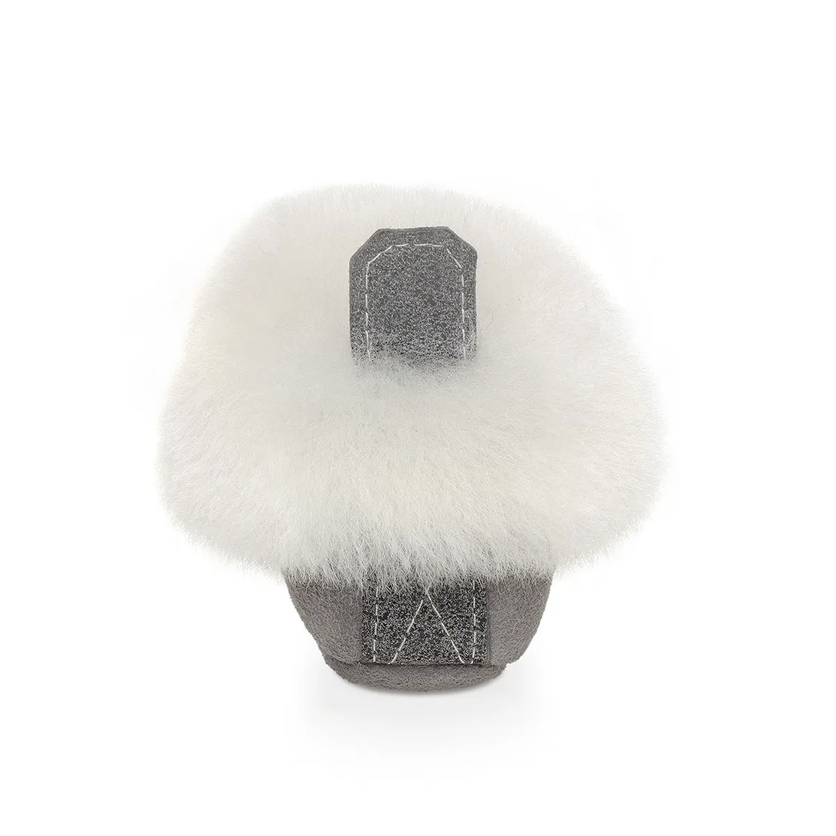 Barra Hand-Stitched Sheepskin Baby Booties - Grey