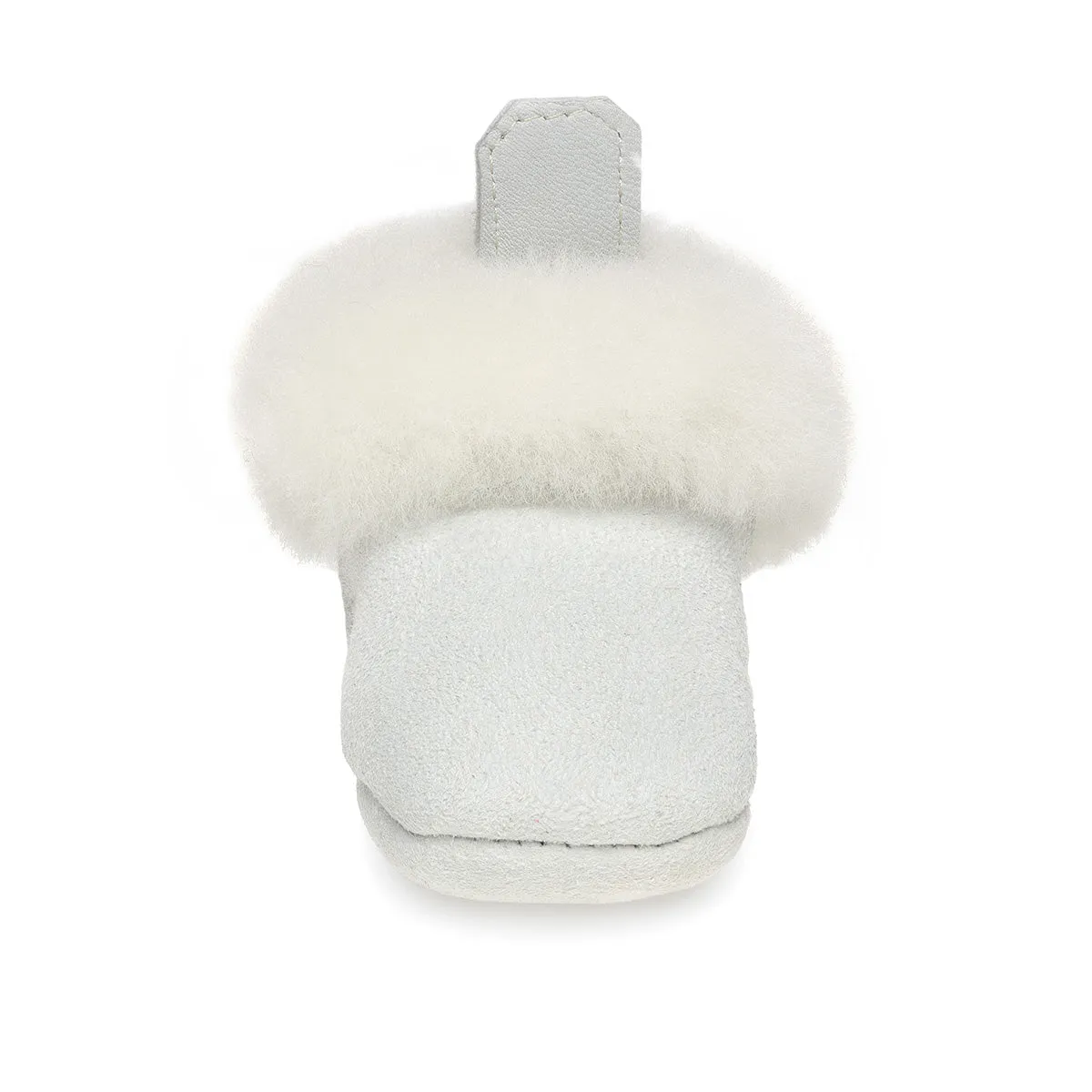 Barra Hand-Stitched Sheepskin Baby Booties - White