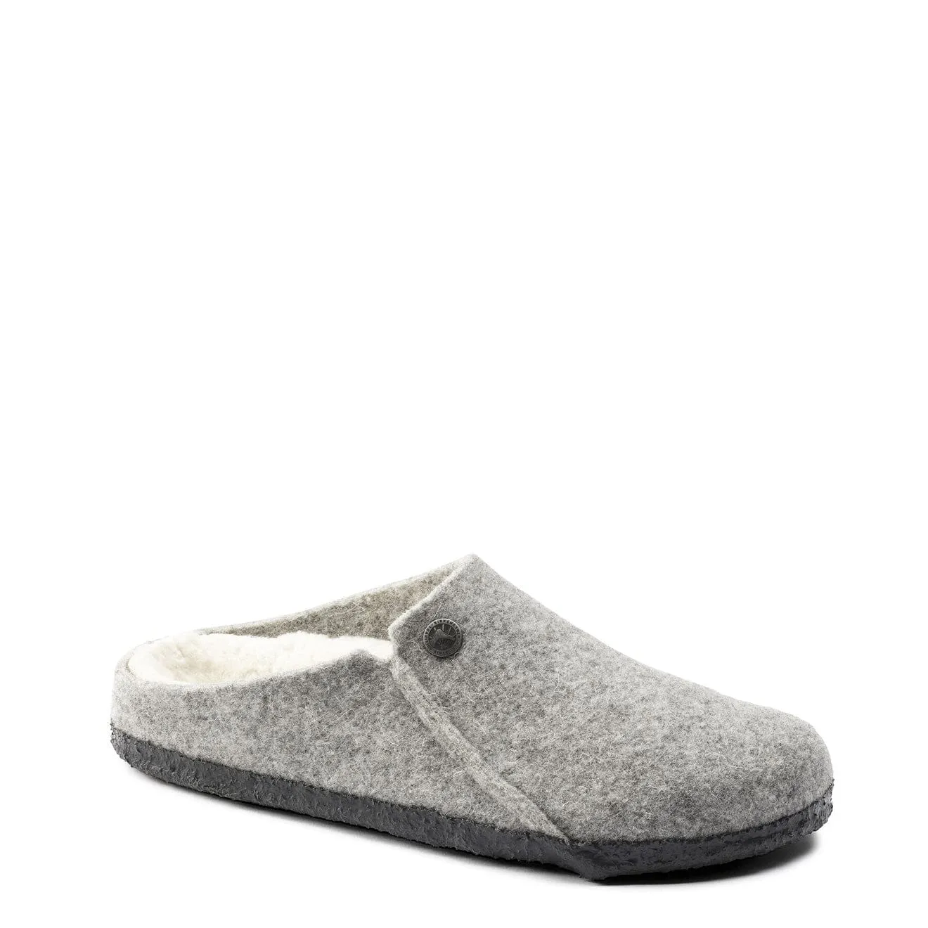 Birkenstock Womens Zermatt Shearling Narrow Slipper Light Grey