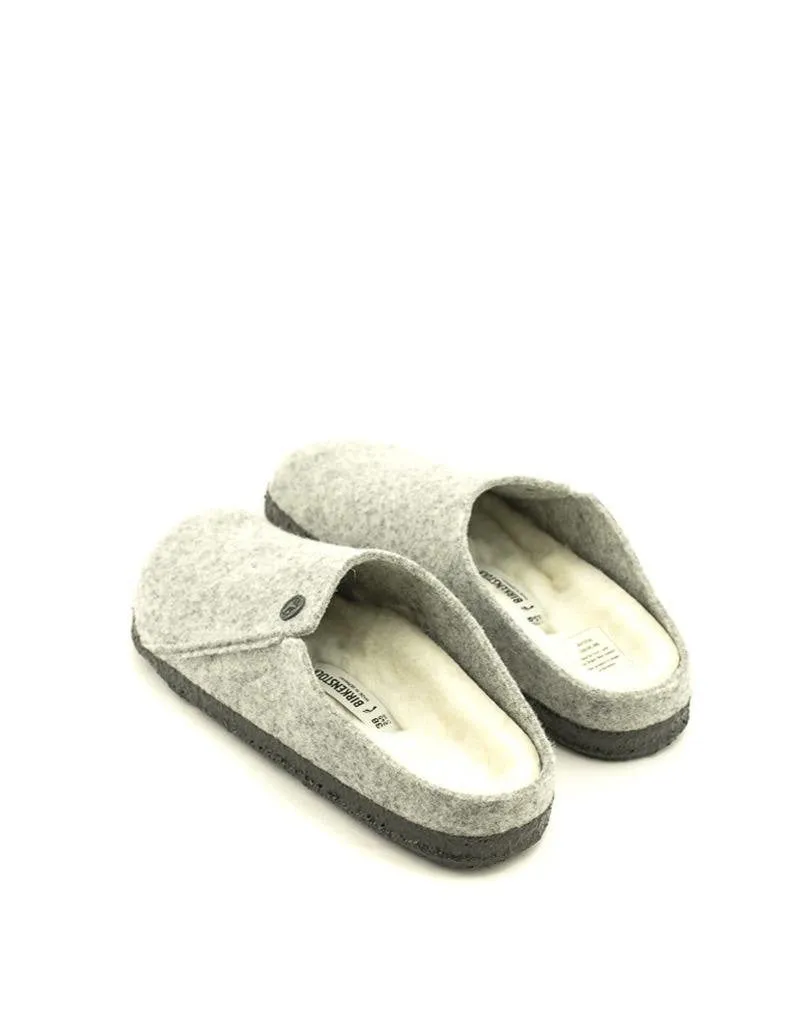Birkenstock — Zermatt Rivet Slipper - Light Grey Narrow Width