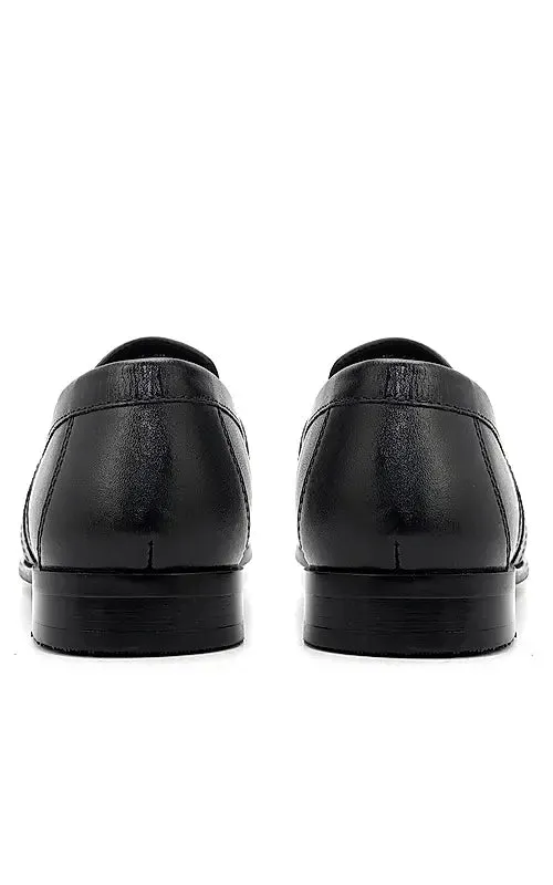 Black Heel Moccasins With Panel