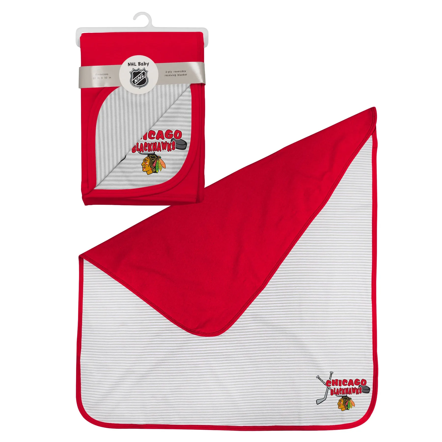 Blackhawks Newborn Baby Blanket
