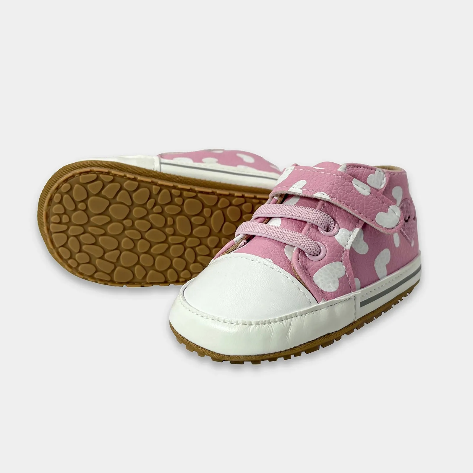 Bloom Fleur Heart Print Booties