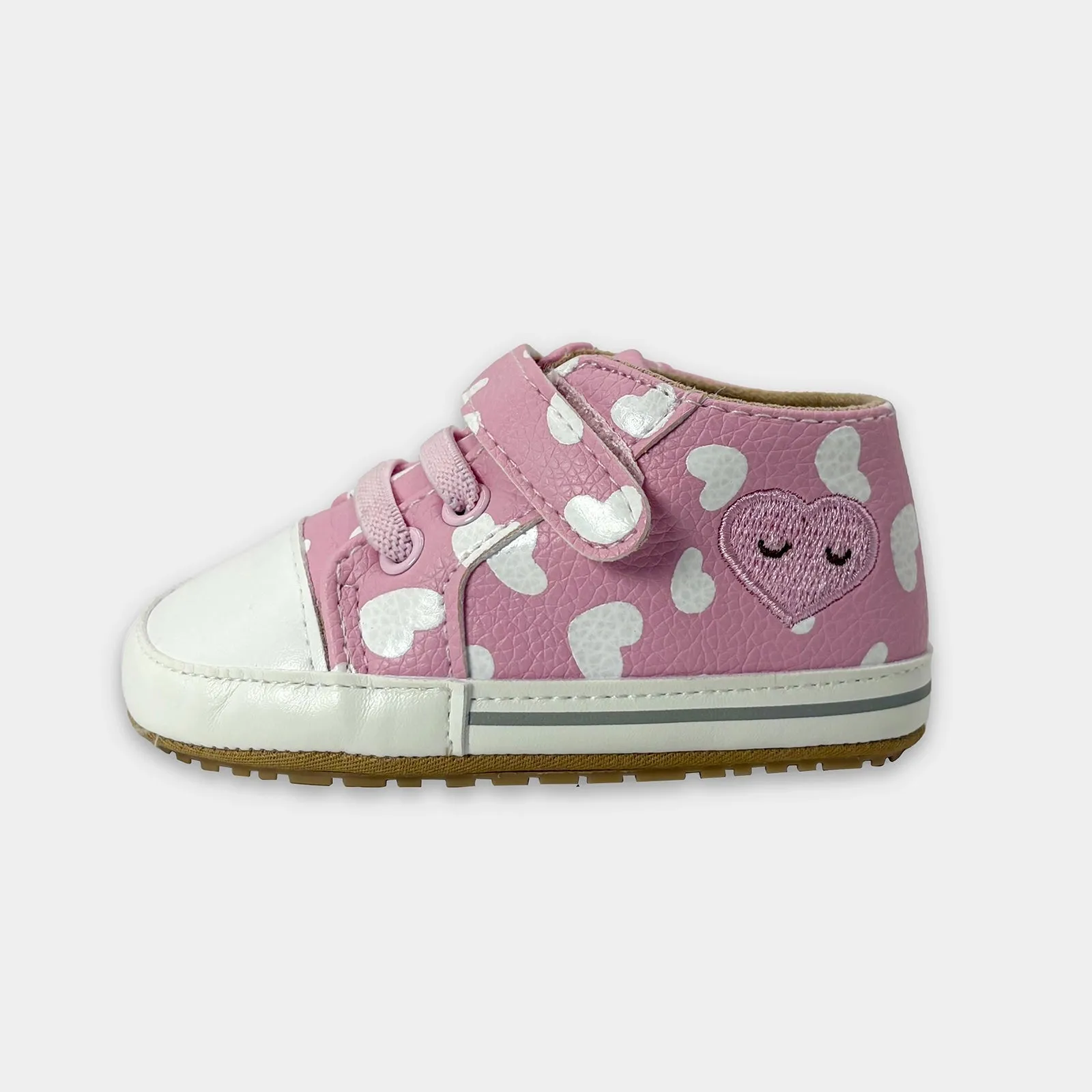 Bloom Fleur Heart Print Booties