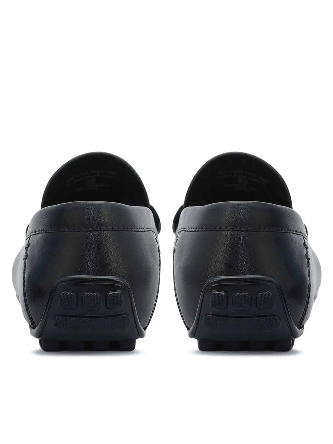Blue Leather Moccasins With Buckle