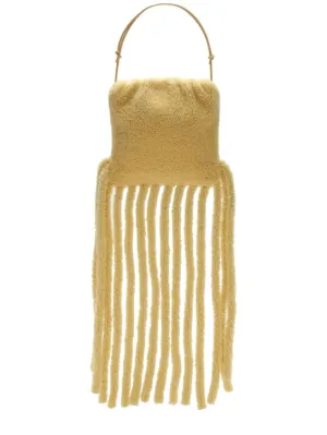 Bottega Veneta   Curly shearling fringed teddy clutch 