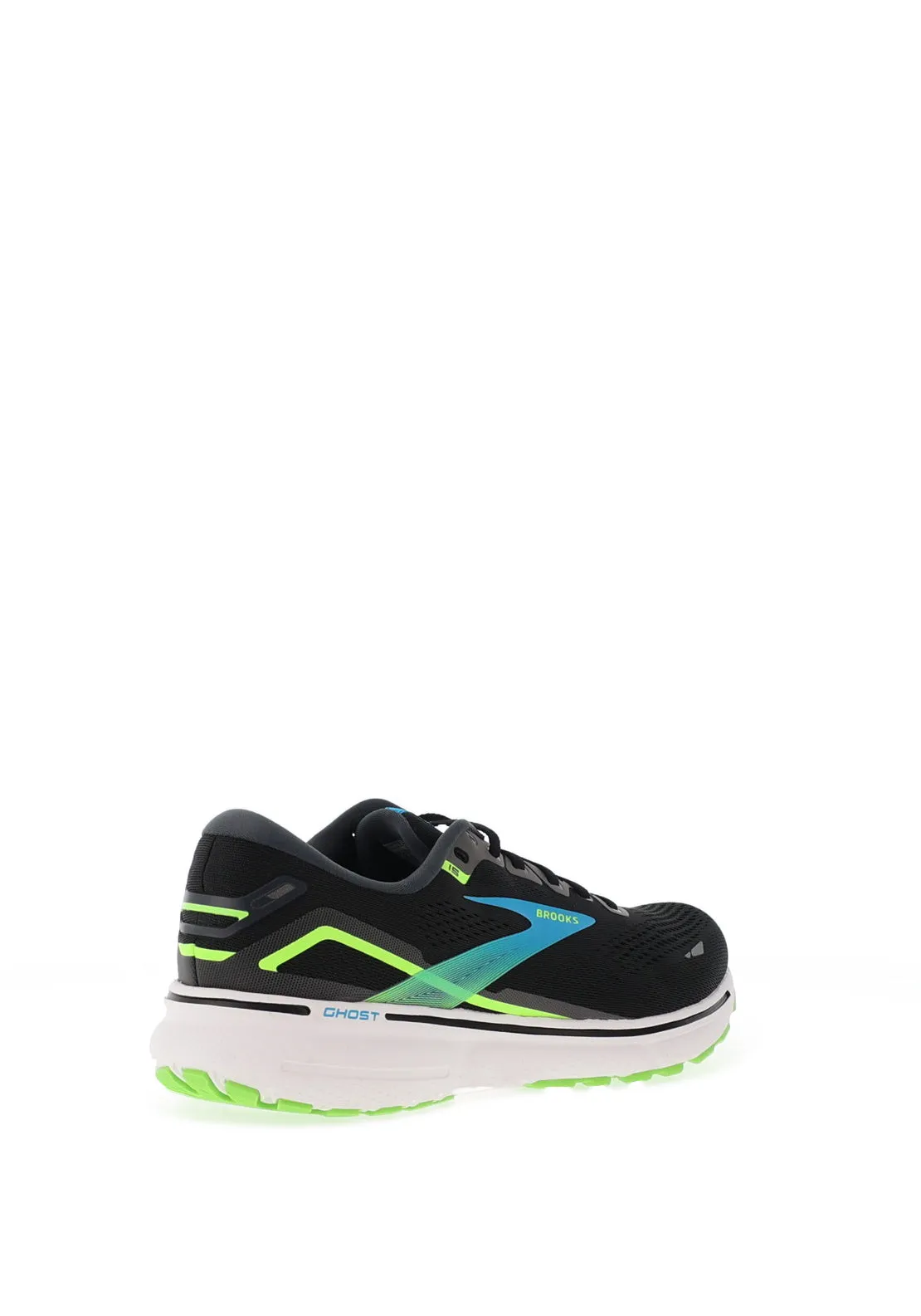 Brooks Mens Ghost 15 Running Shoes, Black & Hawaiian Ocean
