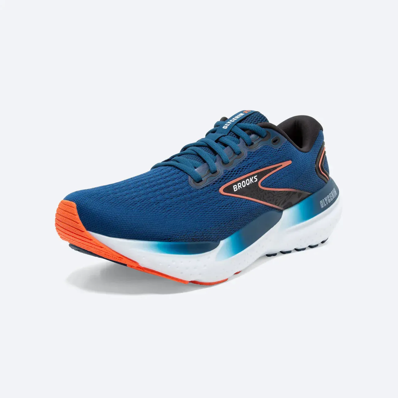 Brooks Men's Glycerin 21 2E WIDE- Blue Opal/Black/Nasturtium