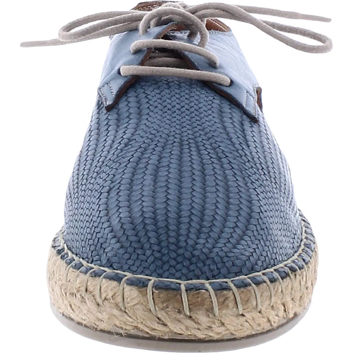 Bueno Womens Nimi Leather Lace-Up Espadrilles