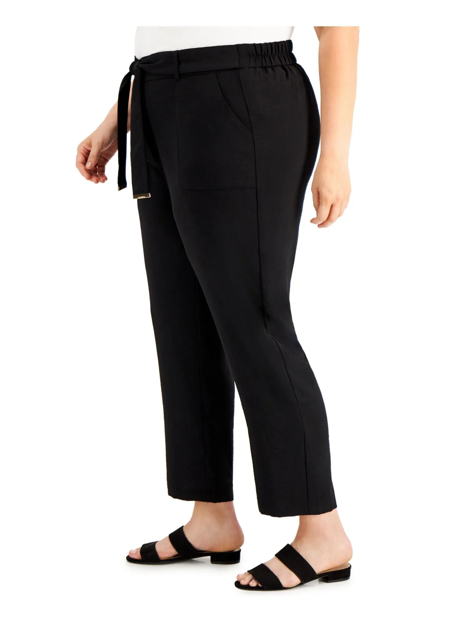 CALVIN KLEIN Womens Pocketed Wear To Work Straight leg Pants