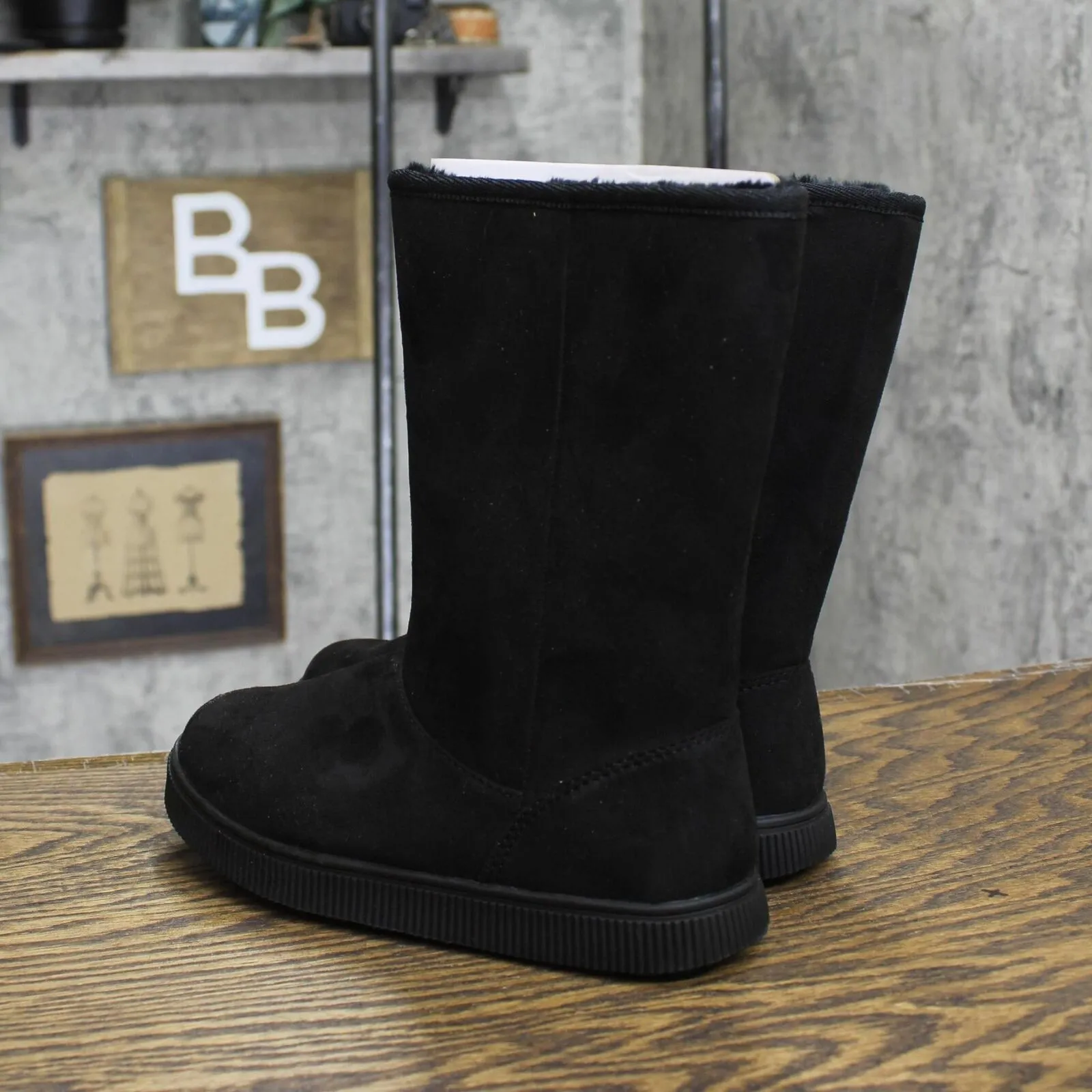 Cat & Jack Girls Natalia Shearling Style Boots 88435465 Black 1