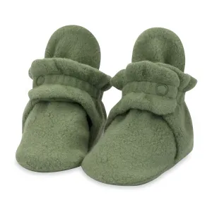 Cozie Fleece Gripper Baby Bootie - Olive